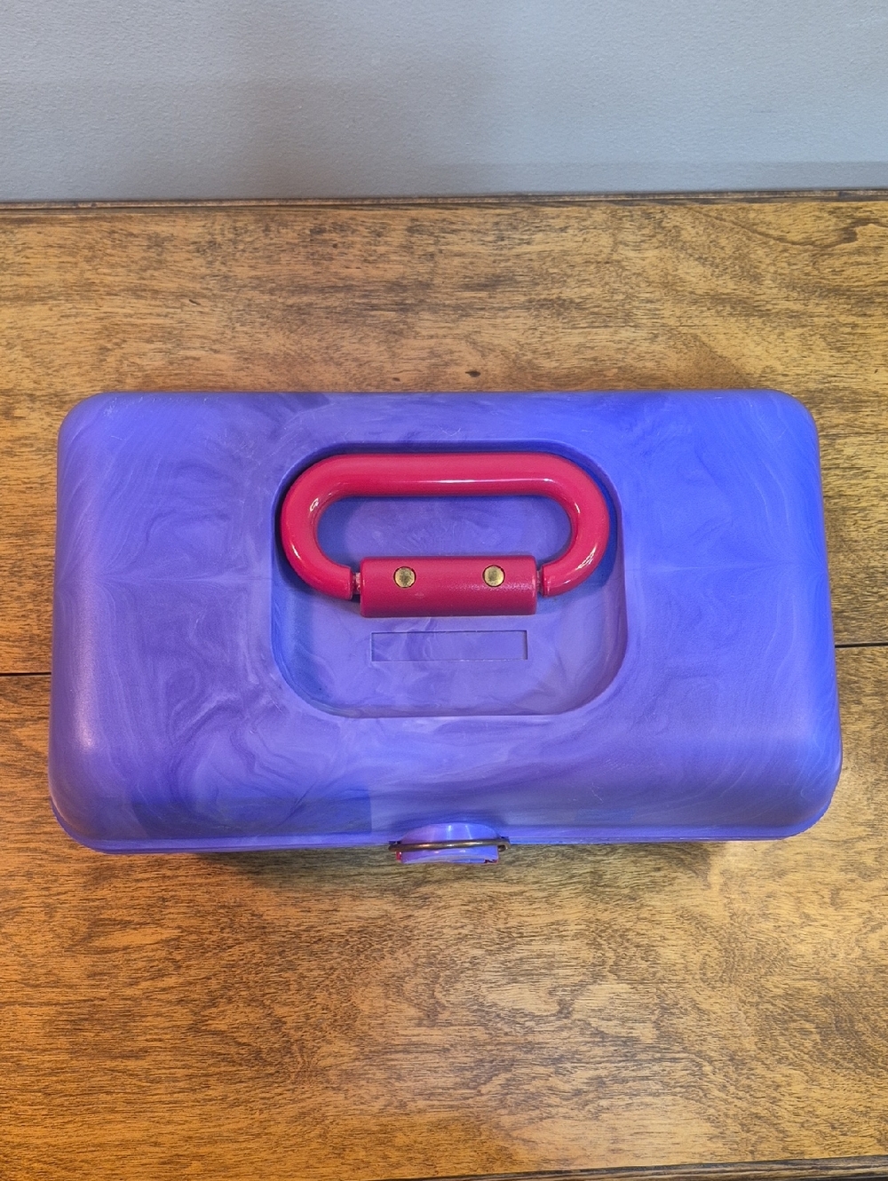 CABOODLES Vintage 90s Purple Cosmetic Case with Interior Organizer and Mirror - Picture 5 of 16